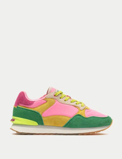 Hoff Santa Marta Panelled Suede Sneakers In Pink
