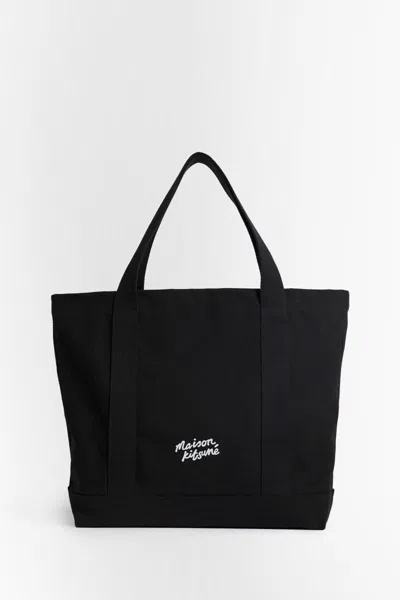 Shop Maison Kitsuné Tote Bags In Black