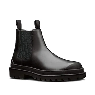 Shop Dior Leather Chelsea Boots