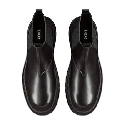 Shop Dior Leather Chelsea Boots
