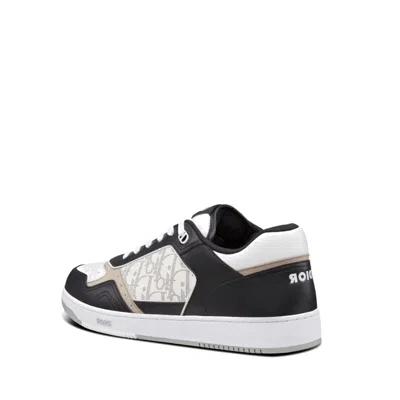 Shop Dior Oblique Leather Sneakers