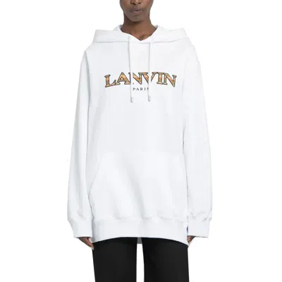 Shop Lanvin Oversized Logo Hoodie Sweatshirt