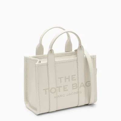 Shop Marc Jacobs White Leather The Small Tote Bag