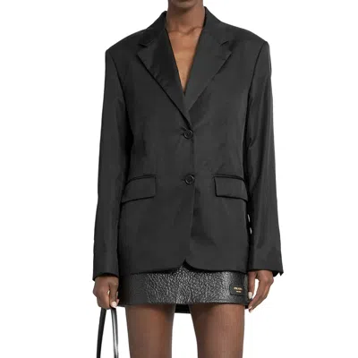 Prada Re-nylon Single-breasted Jacket With Mini Pouch