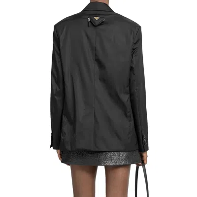 Prada Re-nylon Single-breasted Jacket With Mini Pouch