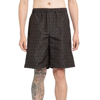 Shop Valentino Logo Silk Shorts