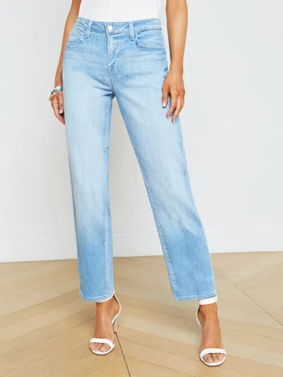 Shop L Agence Marjorie Slouchy Straight-leg Jean In Bayview