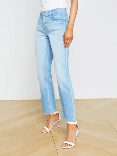 Shop L Agence Marjorie Slouchy Straight-leg Jean In Bayview