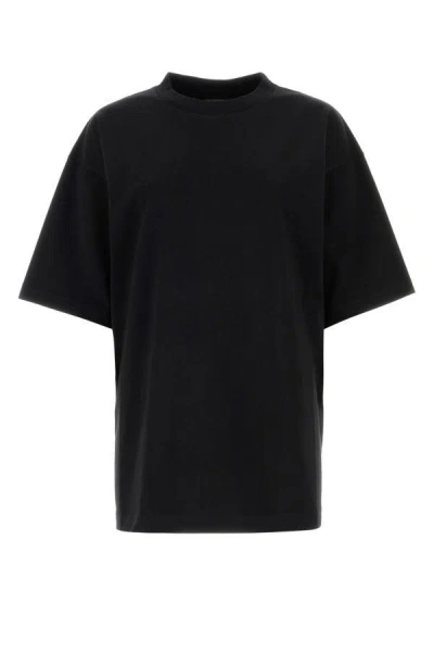 Shop Balenciaga Woman Black Cotton Oversize T-shirt