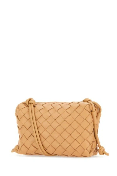 Shop Bottega Veneta Woman Skin Pink Leather Mini Loop Crossbody Bag