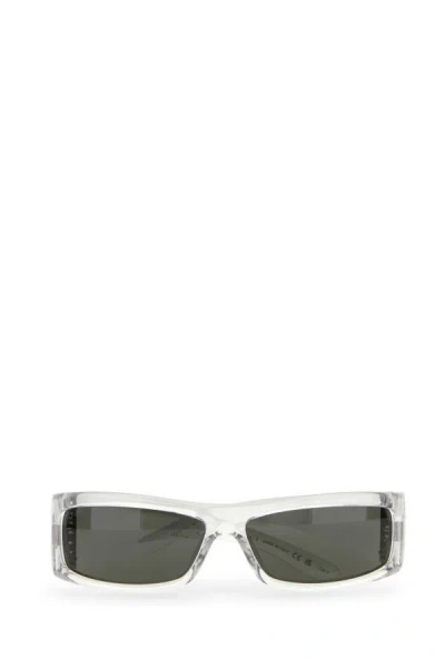 Shop Gucci Man Transparent Acetate Sunglasses In White