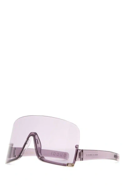 Shop Gucci Woman Purple Acetate Sunglasses
