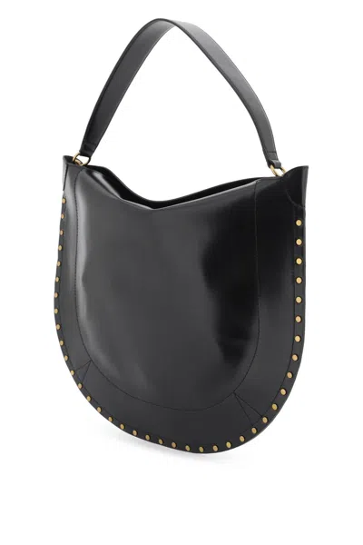 Shop Isabel Marant Smooth Leather Hobo Bag With Women In Black