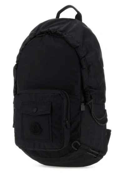 Shop Moncler Unisex Black Nylon Makaio Backpack
