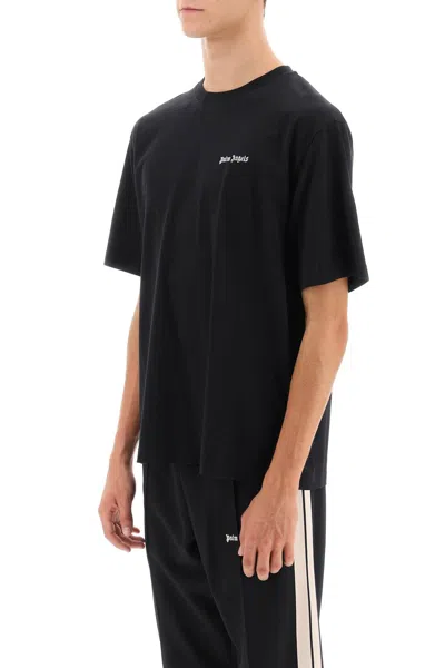 Shop Palm Angels Jersey T-shirt With Logo Embroidery Men In Multicolor