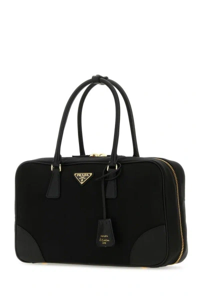 Shop Prada Woman Black Nylon And Leather Re-edition 1978 Handbag