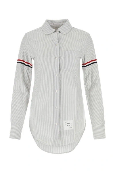 Shop Thom Browne Woman Printed Cotton Shirt In Multicolor