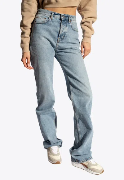 Shop Saint Laurent Basic Straight-leg Jeans In Blue