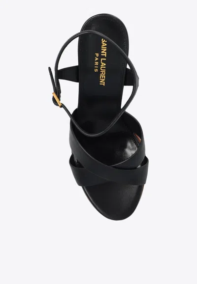 Shop Saint Laurent Bianca 140 Platform Sandals In Black