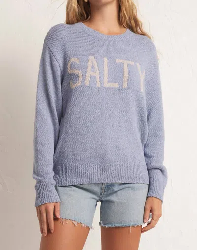 Shop Z Supply Waves And Salty Sweater In Stormy In Multi