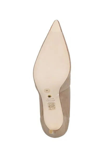 Stuart Weitzman Stuart 100mm Ankle Boots In Beige