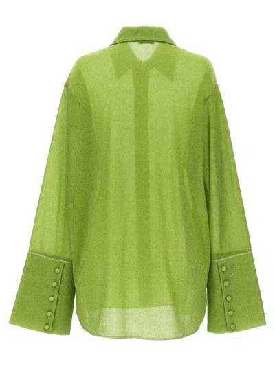 Shop Oseree Oséree 'lumiere' Shirt In Green
