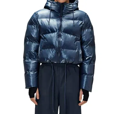 Shop Rains Unisex W Alta Puffer Jacket In Sonic In Blue