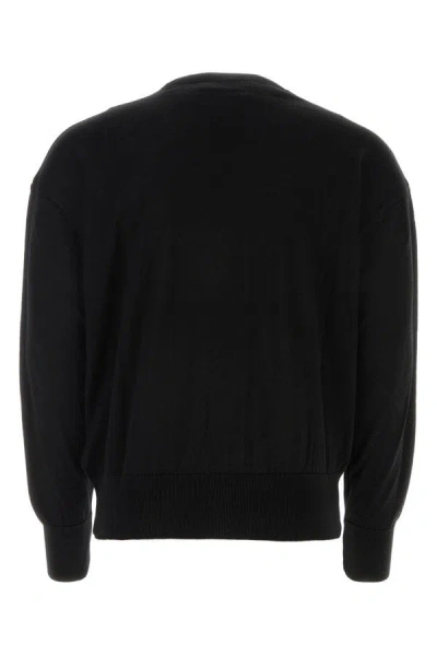Shop Ami Alexandre Mattiussi Ami Unisex Black Wool Sweater