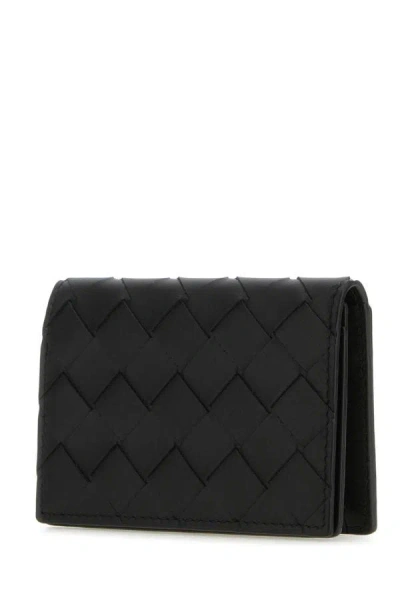 Shop Bottega Veneta Man Black Leather Intrecciato Wallet