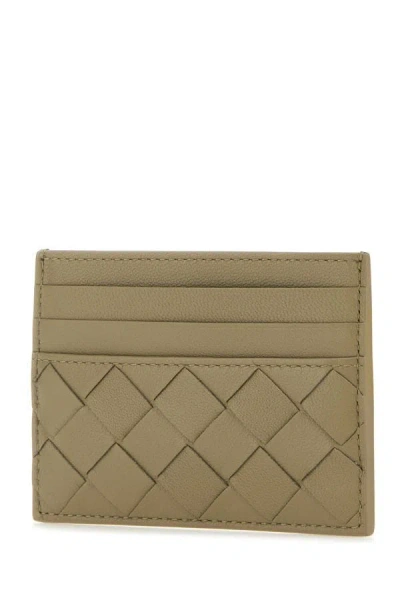 Shop Bottega Veneta Woman Dove Grey Nappa Leather Intrecciato Card Holder In Gray