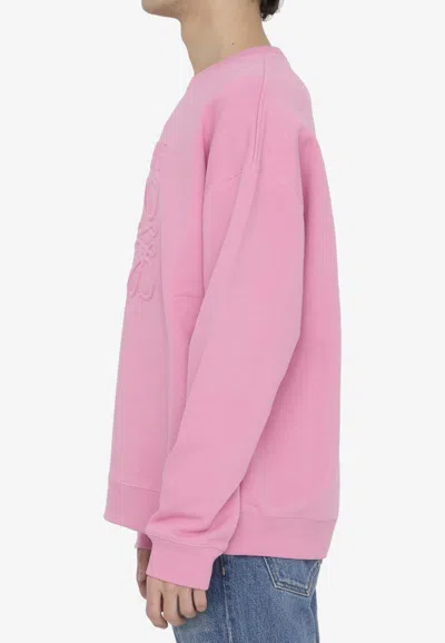 Shop Loewe Anagram Logo Pullover Sweatshirt In Pink