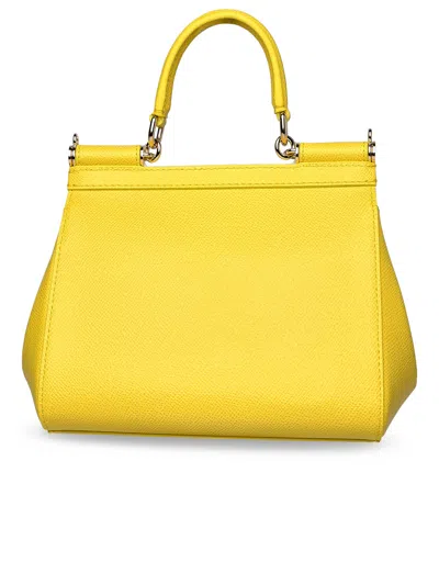 Shop Dolce & Gabbana Yellow Leather Bag Woman