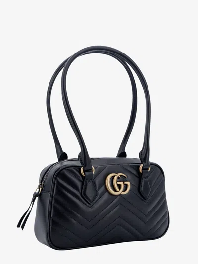 Shop Gucci Woman Gg Marmont Woman Black Shoulder Bags