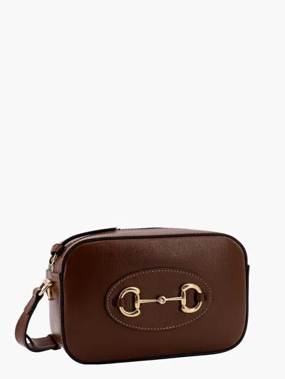 Shop Gucci Woman Horsebit 1955 Woman Brown Shoulder Bags
