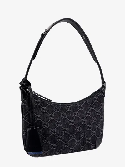 Shop Gucci Woman Horsebit Woman Grey Shoulder Bags In Gray