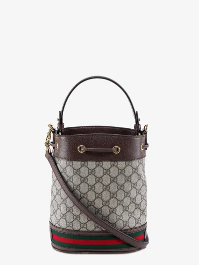 Shop Gucci Woman Ophidia Woman Beige Bucket Bags In Cream