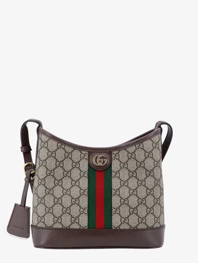 Shop Gucci Woman Ophidia Woman Beige Shoulder Bags In Cream