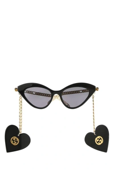 Shop Gucci Woman Two-tone Acetate And Metal Sunglasses In Multicolor