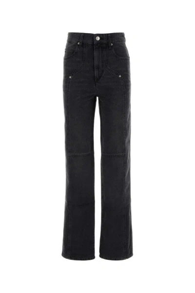 Shop Isabel Marant Étoile Isabel Marant Etoile Woman Slate Denim Valeria Jeans In Black