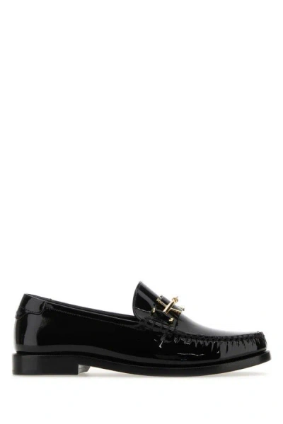 Shop Saint Laurent Woman Black Leather Le Loafers Loafers