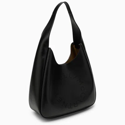 Stella Mccartney Curved Silhouette Single Handle Shoulder Bag In Black