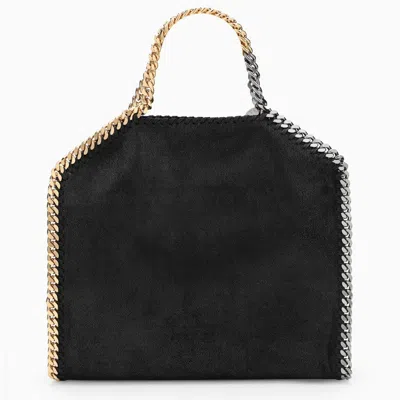 Shop Stella Mccartney Black/gold/silver Falabella Fold Over Bag Women
