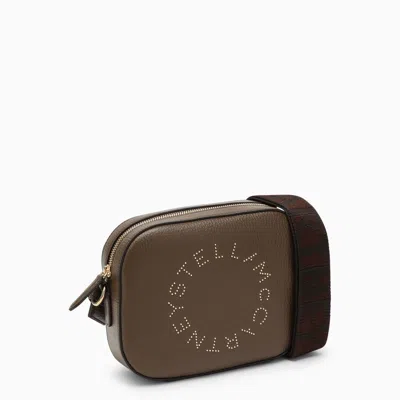 Shop Stella Mccartney Mini Stella Logo Brown Bag Women