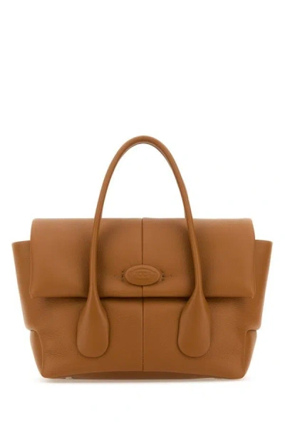 Shop Tod's Woman Caramel Leather Small Bag Reverse Handbag In Brown