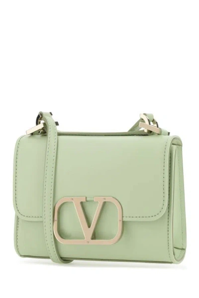Shop Valentino Garavani Woman Pastel Green Vlogo Crossbody Bag