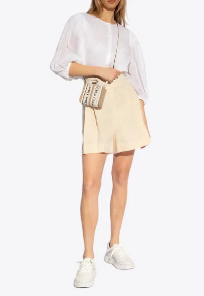 Shop Chloé Balloon-sleeved Blouse In White