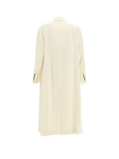 Shop Ami Alexandre Mattiussi Ami Paris Coats In Wool Gabardine White