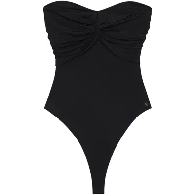 Anine Bing Ravine Bodysuit In Black In Black