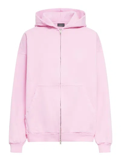 Shop Balenciaga Hoodies Sweatshirt In Pink & Purple