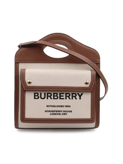 Shop Burberry Handbag In Brown